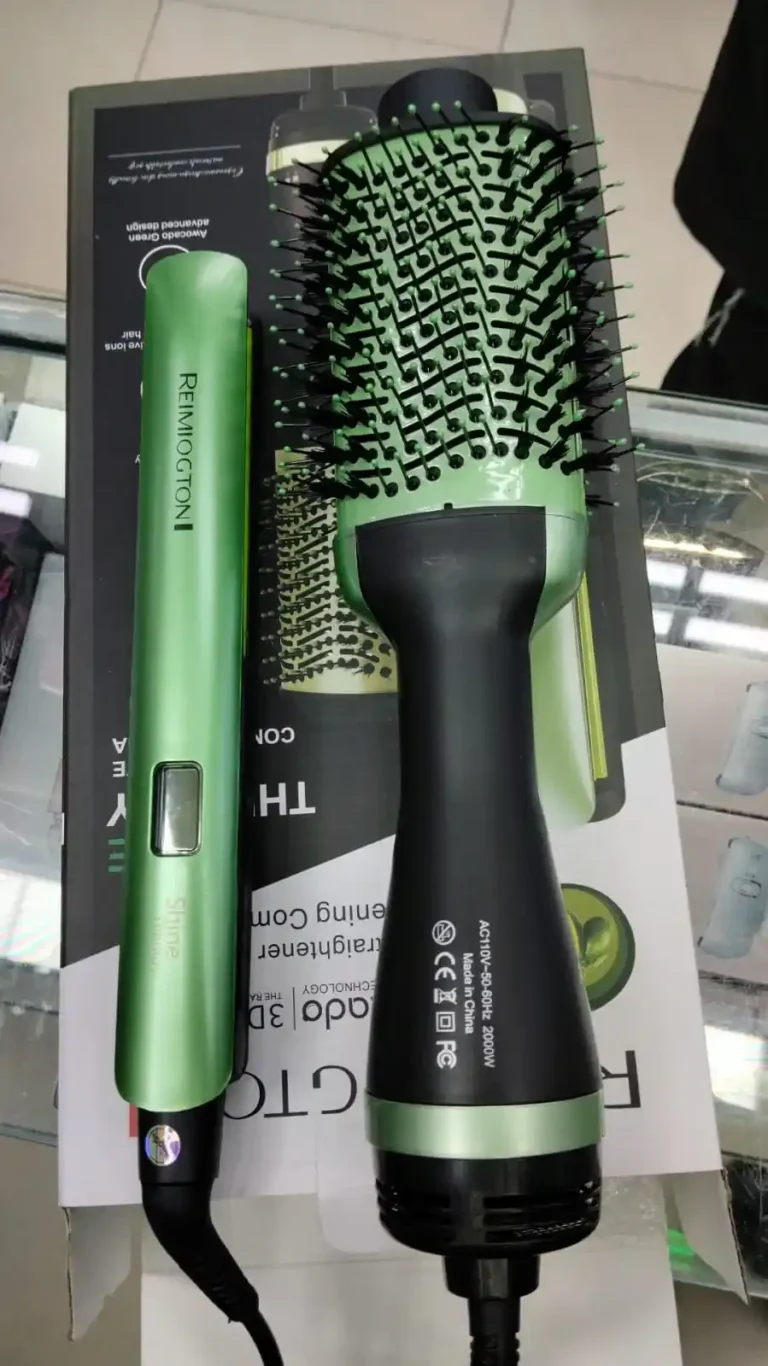 Combo Cepillo Secador Plancha Aguacate