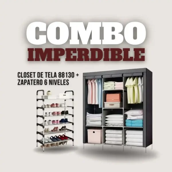 Combo Closet Tela Zapatero