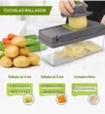 Rallador Cortador Rebanador 14 En 1 Pzas