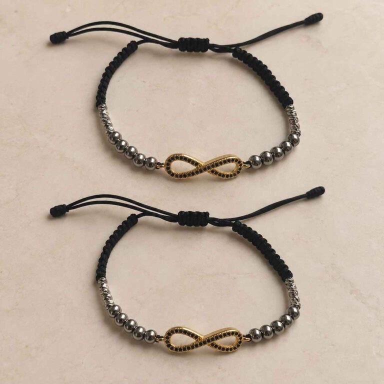 Combo x2 Manillas Infinito Noir Deluxe para Pareja 1