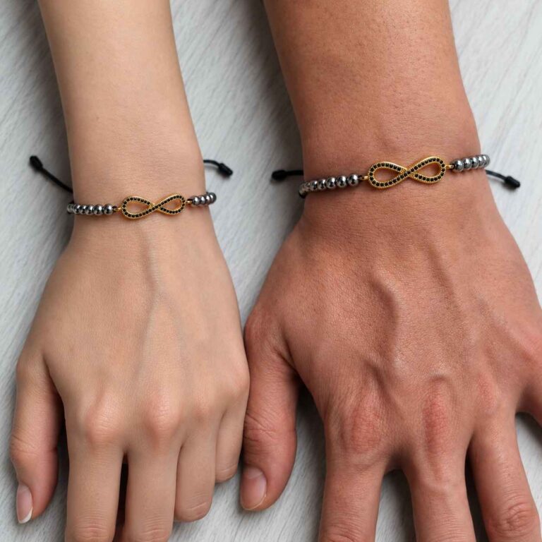 Combo x2 Manillas Infinito Noir Deluxe para Pareja 2
