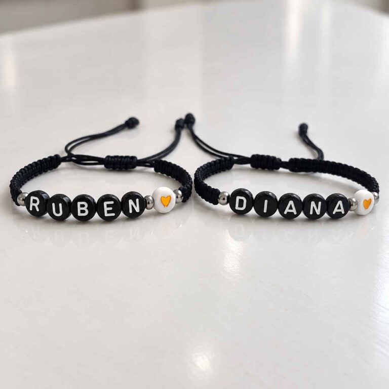 Combo x2 Manillas Personalizadas con Corazón para Pareja 1