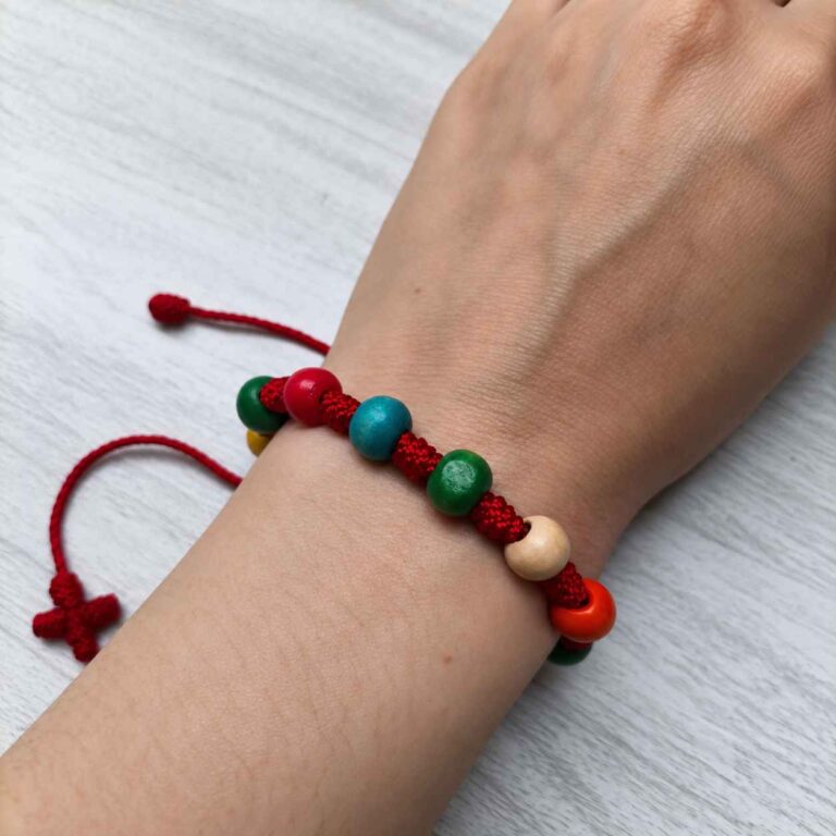 Manilla Cruz Multicolor Diseño Artesanal